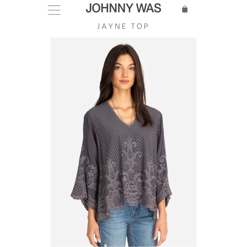 Johnny Was Cream/Beige Top